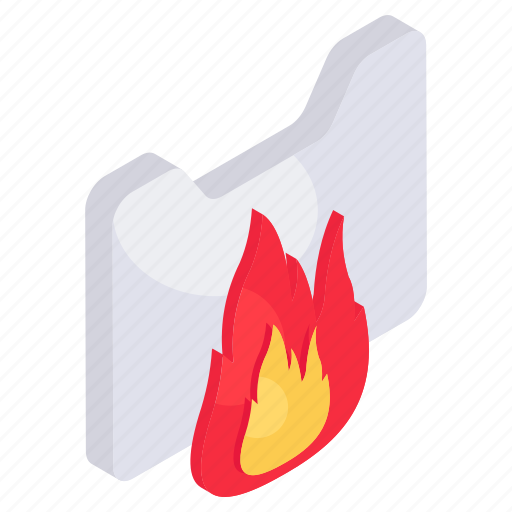 Folder burning, document, doc, data burning, archive icon - Download on Iconfinder