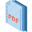 file, folder, isometric, pdf 