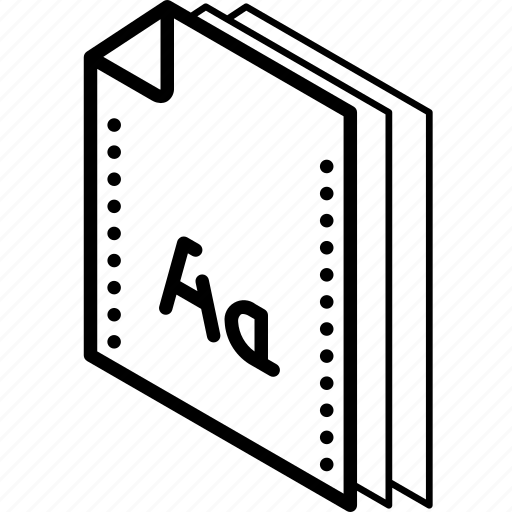 File, folder, isometric, typeface icon - Download on Iconfinder