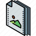 file, folder, isometric, picture