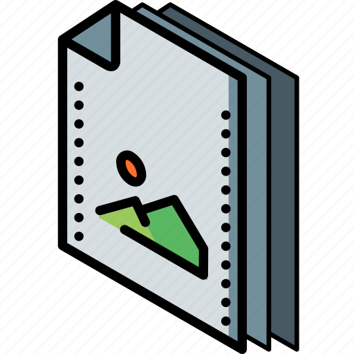 File, folder, isometric, picture icon - Download on Iconfinder