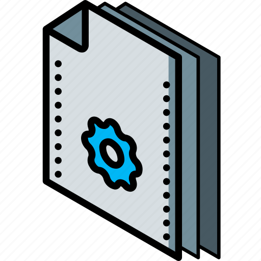 File, folder, isometric, settings icon - Download on Iconfinder