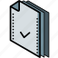 accepted, file, folder, isometric 