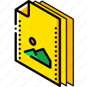 file, folder, isometric, picture