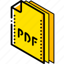 file, folder, isometric, pdf