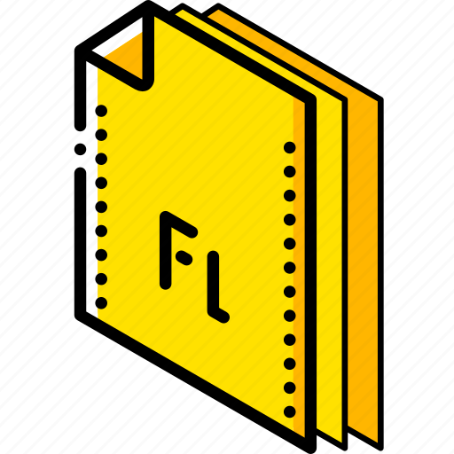 File, flash, folder, isometric icon - Download on Iconfinder