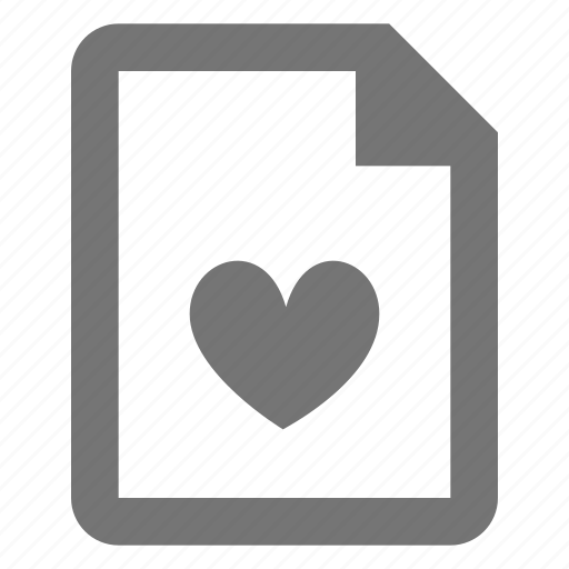 Favorite, file, heart, like, document, paper, sheet icon - Download on Iconfinder