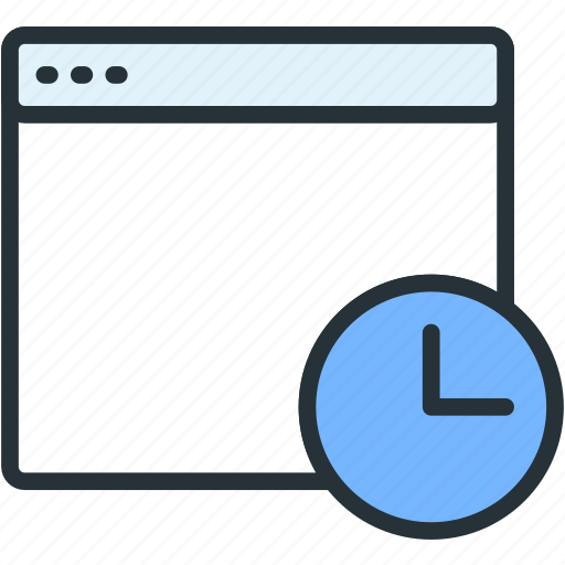 Browser, clock, files, timing icon - Download on Iconfinder