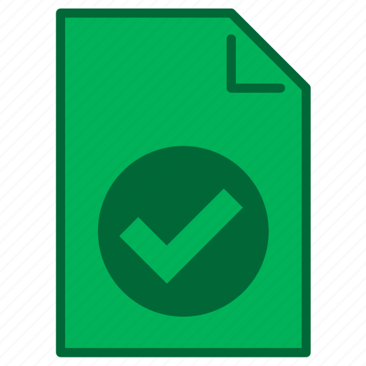 Check, checkmark, document, file, format, mark, save icon - Download on Iconfinder