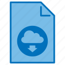 cloud, document, download, file, filetype, format, type