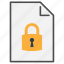 document, file, filetype, padlock, security, type 