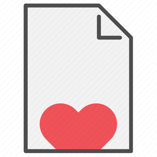 Document, file, filetype, heart, like, love, type icon - Download on Iconfinder