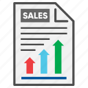 analytics, business, document, file, page, report, sales