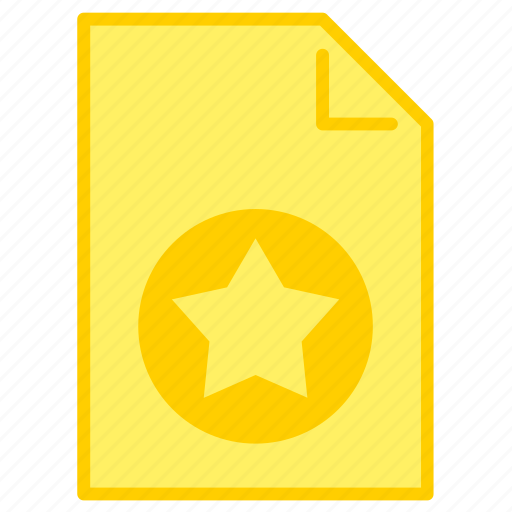 Document, favorite, favourite, file, format, star, type icon - Download on Iconfinder