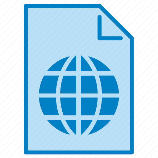 Document, extension, file, format, globe, htlm, world icon - Download on Iconfinder