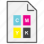 cmyk, color, document, file, filetype, format, mode 