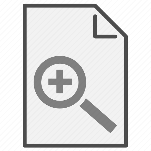 Document, enlarge, file, magnifier, magnifying glass, search, type icon - Download on Iconfinder