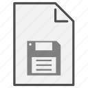 document, file, filetype, floppy disk, format, save, type