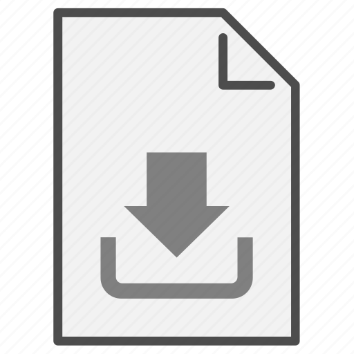 Arrow, document, download, file, filetype, format, type icon - Download on Iconfinder