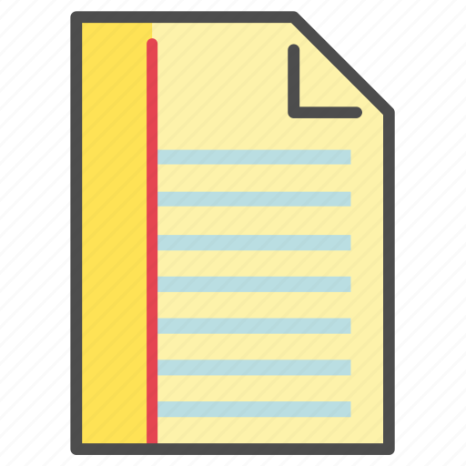 Document, file, notebook, notepad, page, sheet, yellow icon - Download on Iconfinder