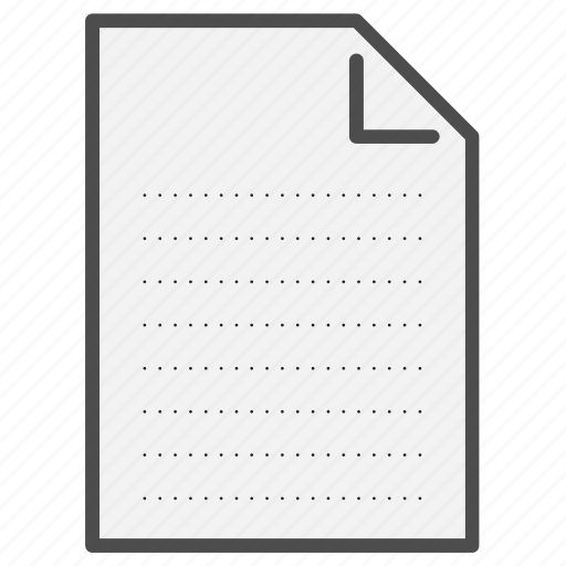 Document, dots, file, lines, page, sheet, white icon - Download on Iconfinder