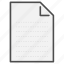 document, dots, file, lines, page, sheet, white 