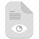 document, eye, file, operation, preview, text 