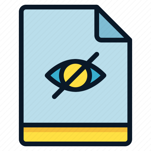 Eye, file, hidden, visibility icon - Download on Iconfinder