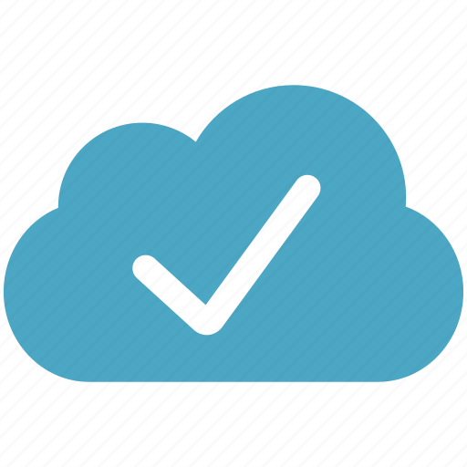 Blue, check, cloud, cloudy icon - Download on Iconfinder