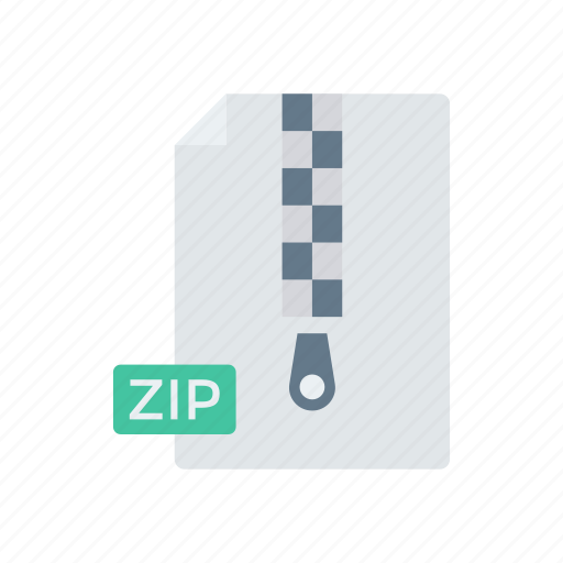 Document, file, record, zip icon