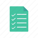 checklist, document, survey, tasklist