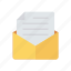 letter, mail, message, open 