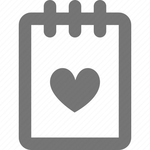 Favorite, file, heart, note, notepad, reminder, save icon - Download on Iconfinder