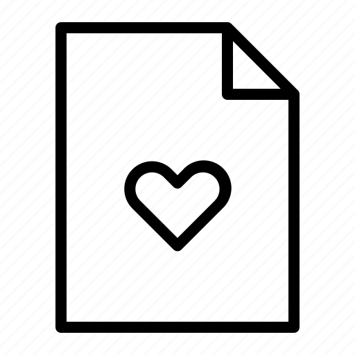 Document, favourite, file, heart icon - Download on Iconfinder