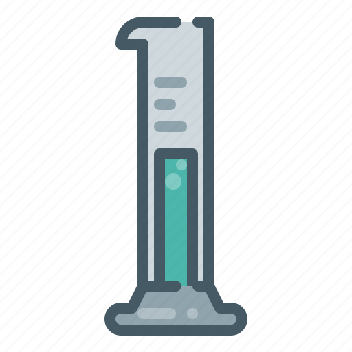 Graduated, cylinder, flask, laboratory, chemistry, science, tube icon - Download on Iconfinder