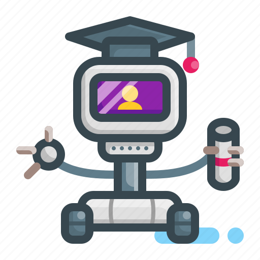 Robotic, graduation, untact, college icon - Download on Iconfinder