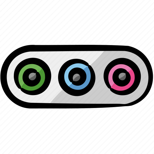 Component video, port, analog, video, graphics, display, hd icon - Download on Iconfinder