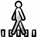 pedestrian, zebra cross, crosswalk, pedestrian crossing, road marking, facility