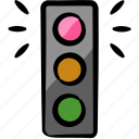traffic light, red, stop, forbidden, permission, traffic