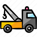 tow truck, car, service, workshop, vehicle, traffic
