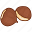 chestnut, dry fruits, dry fruits icon, food, nut 