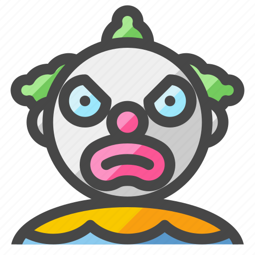 Clown, face, terror, evil, bad, creepy, halloween icon - Download on Iconfinder