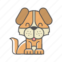 animals, branch, conservation, cute, design, dog, environment, filled, filled outline, flat, forest, front view, fur, hair, hairy, illustration, jungle, mammal, mustache, nature, outdoor, outline, species, tree, tropical, vector, wild, wildlife, wood, zoo 
