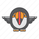 animal, avian, beauty, birds, blue, color, colorful, conservation, cute, design, environment, feather, filled, filled outline, flat, forest, front view, green, illustration, jungle, nature, outdoor, outline, park, species, tail, toucan, tropical, vector, wild, wildlife, zoo 