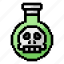 bottle, poison, skull, toxic, magic, liquid, dangerous, halloween, horror 