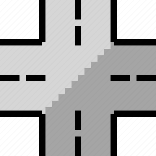 Crossroad, road, street, intersection, road marking, traffic icon - Download on Iconfinder