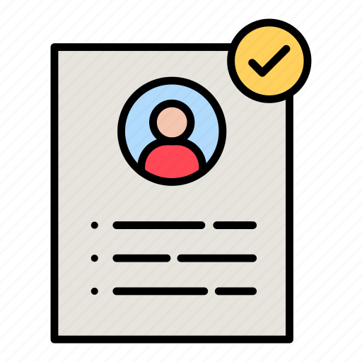 Approved, cv, hired, resume icon - Download on Iconfinder