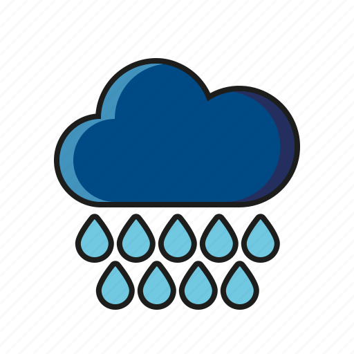 Climate, cloud, meteorology, rain, raindrops, weather icon - Download on Iconfinder