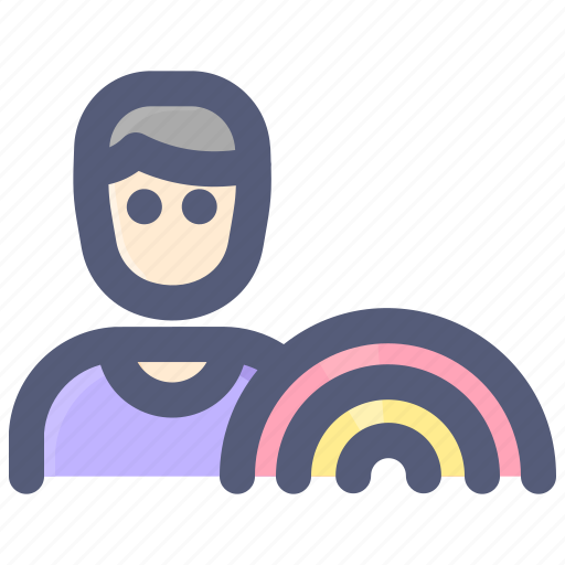 Gay, lgbt, man, people, rainbow icon - Download on Iconfinder