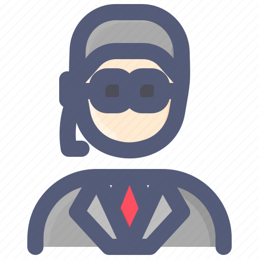 Earpiece, glasses, guard, man, security icon - Download on Iconfinder